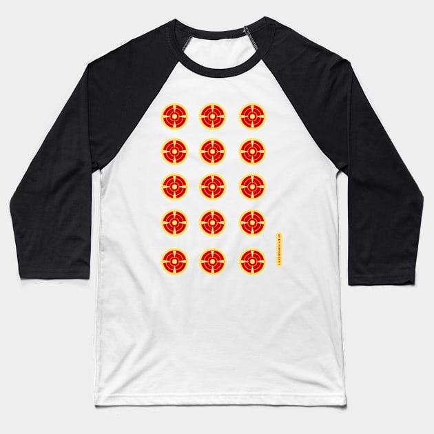 Orange Reticle Target Sheet of 15 Baseball T-Shirt by wyldefire